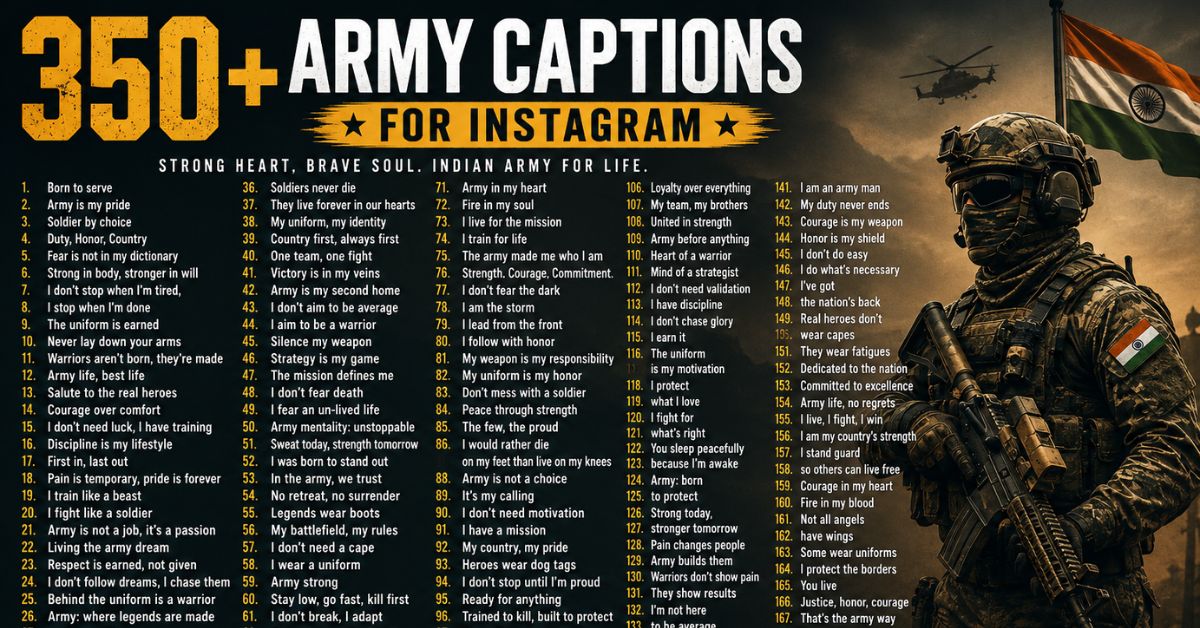 350+ Army Captions for Instagram